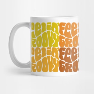 Feelin' Groovy Colorful Word Art Mug